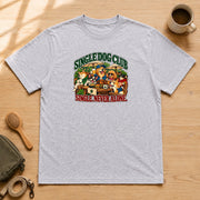 Single Dog Club Cafe シングルドッグクラブ「独身でもひとりじゃない」 Tシャツ|フロントプリント