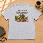 Beagle Balcony Garden Club ビーグル ベランダ菜園 トマト ガーデニング Tシャツ|バックプリント
