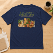 Golden Balcony Garden Club ゴールデンレトリバー ベランダ菜園 トマト ガーデニング Tシャツ|バックプリント