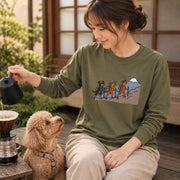 Pinscher Hiking Club ピンシャーハイキングクラブ ロンT 長袖Tシャツ|フロントプリント