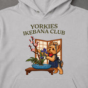 Yorkies Ikebana Club ヨークシャーテリア 生け花クラブ「華道と和の心」 パーカー フーディ|フロントプリント