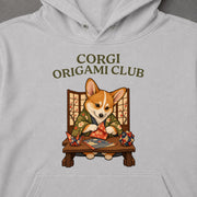 Corgi Origami Club コーギー 折り紙クラブ「着物と折り紙」 パーカー フーディ|フロントプリント
