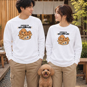 Fragile Poodle | トイプードル「こわれものにつき、やさしくお願いします」 段ボール 犬 長袖Tシャツ | フロントのみプリント