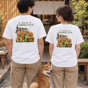 Sakura Garden Club Golden ゴールデンレトリバー 桜 盆栽 春ガーデニング Tシャツ|バックプリント