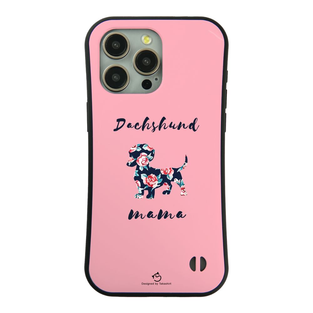 ケース いぬ 犬 イラスト ダックス フンド ママ Dachshund mama ケース iPhone8, SE2, SE3 ~ ケースiPhone17シリーズ