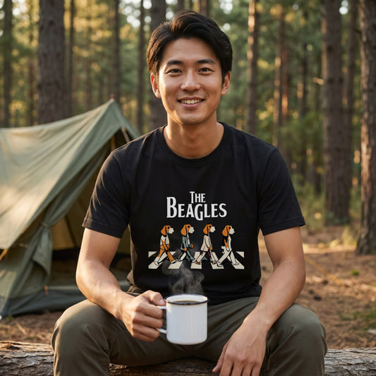The Beagles ビーグル犬 Tシャツ | 犬好き・愛犬・パロディ・イラスト・かわいい・音楽ファンに人気