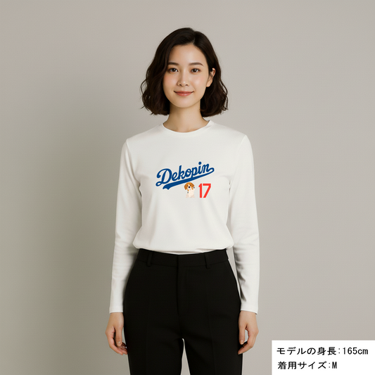 デコピン 犬 ロン t 犬 長袖 t シャツ いぬ コーイケルホンディエイラスト 大谷 Dekopin2