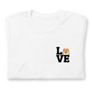 犬 tシャツ 犬イラスト ポメラニアン Love-Pomeranian|アダルト&キッズサイズ