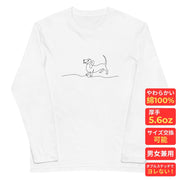 犬 ロン t 犬 長袖 t シャツ いぬ かわいいダックスフンドイラスト シンプルイラスト