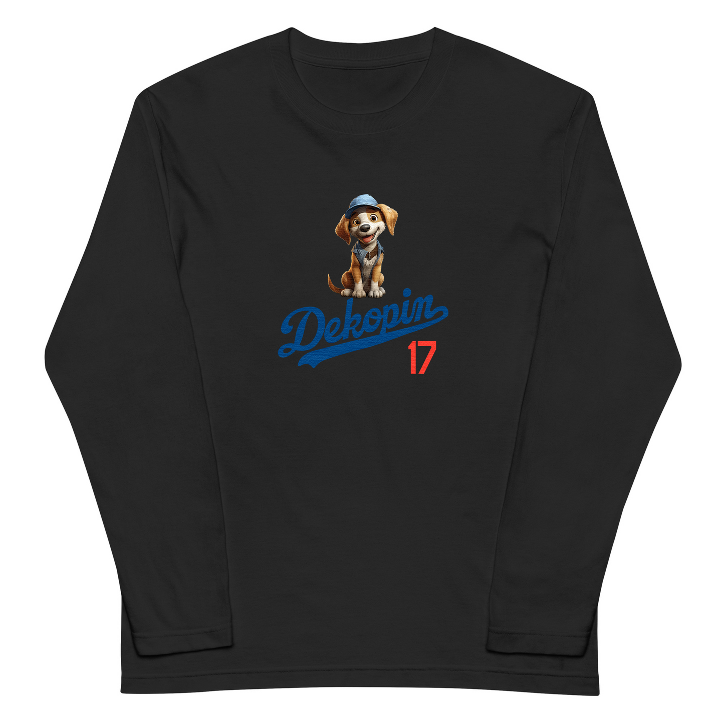 デコピン 犬 ロン t 犬 長袖 t シャツ いぬ コーイケルホンディエイラスト 大谷 Dekopin3