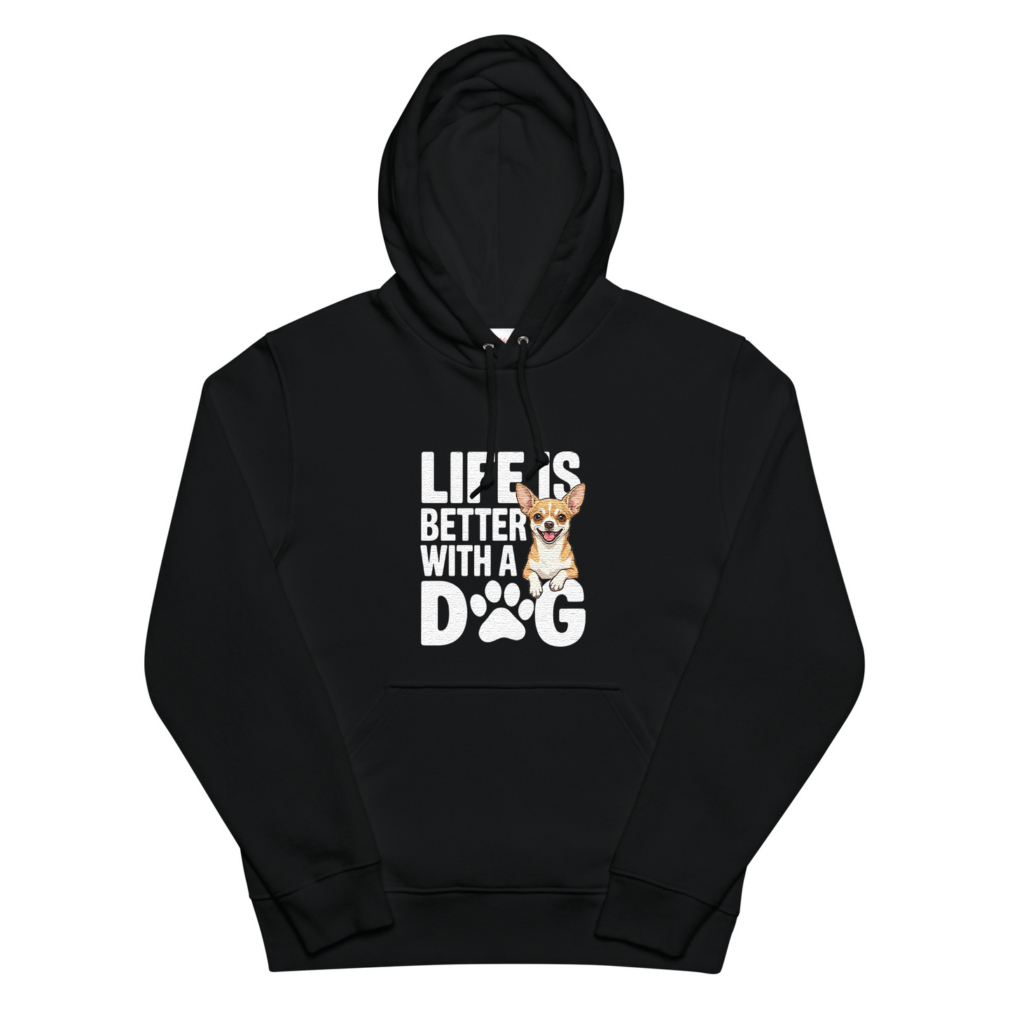 犬 パーカー 犬イラスト いぬ かわいい チワワ Life is better with a Chiwawa