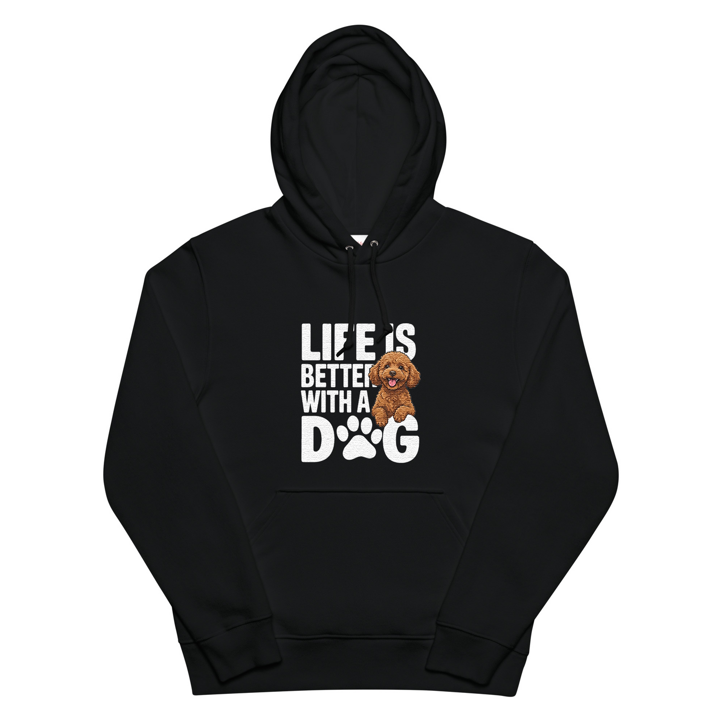 犬 パーカー 犬イラスト いぬ かわいい プードル Life is better with a Poodle