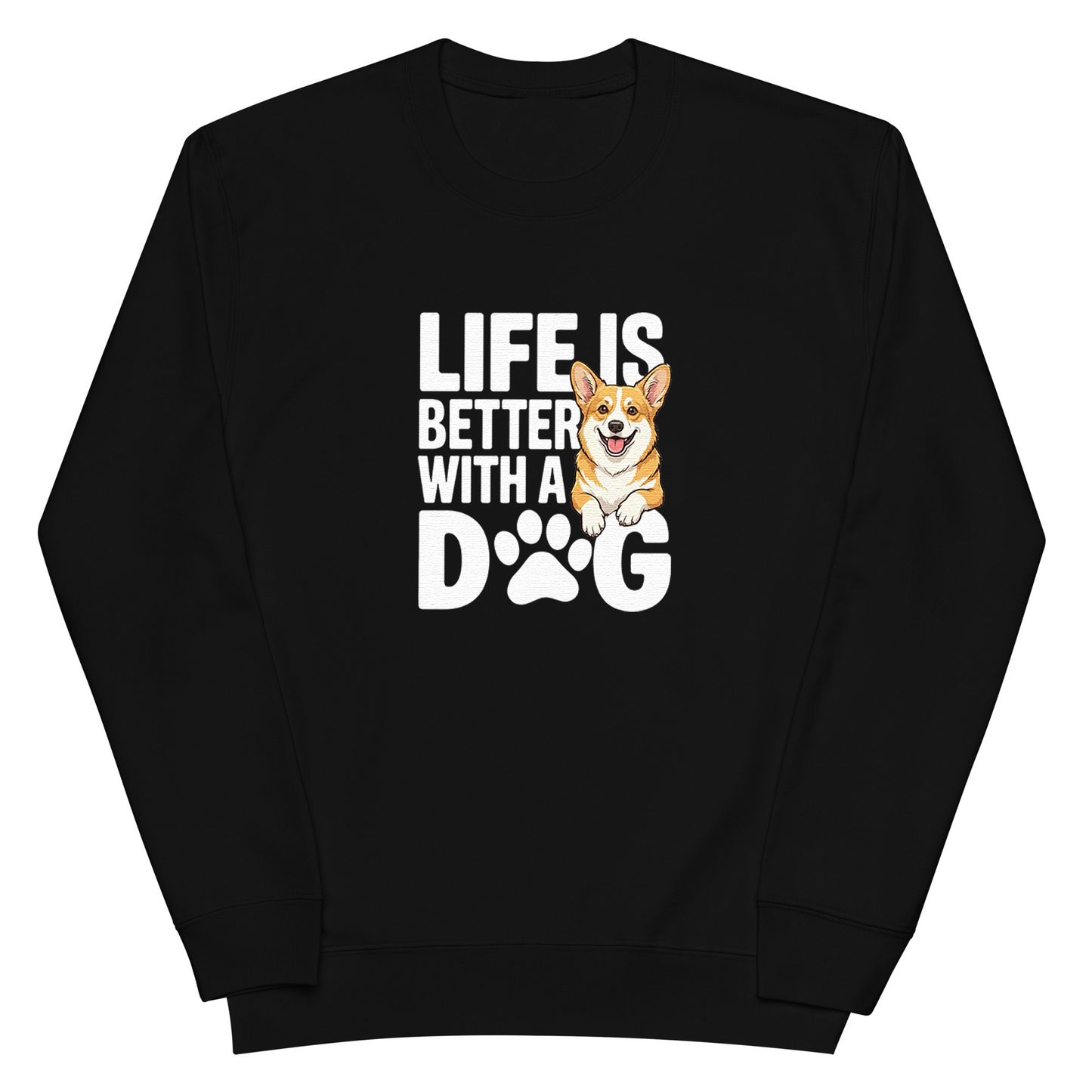 犬 トレーナー いぬ かわいい 犬イラストコーギー Life is better with a Corgi