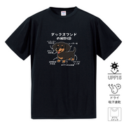 犬tシャツ ドライTシャツ シルキータッチTシャツ いぬ 犬イラスト おもしろ tシャツ 犬 ダックスフンドの解剖図