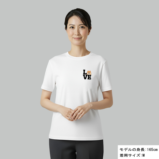 犬 tシャツ 犬イラスト ポメラニアン Love-Pomeranian|アダルト&キッズサイズ