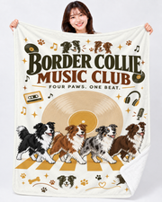 Border Collie Music Club ボーダーコリーのミュージッククラブデザイン | ブランケット