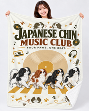 Japanese Chin Music Club 狆のミュージッククラブデザイン | ブランケット