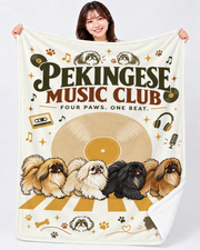 Pekingese Music Club ペキニーズミュージッククラブデザイン | ブランケット