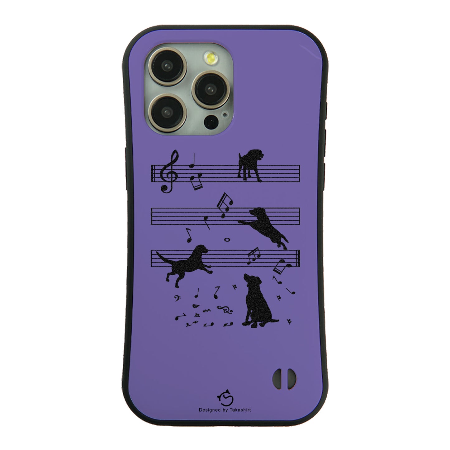 ケース いぬ 犬 イラスト 音符と踊る犬 ケース iPhone8, SE2, SE3 ~ ケースiPhone17シリーズ