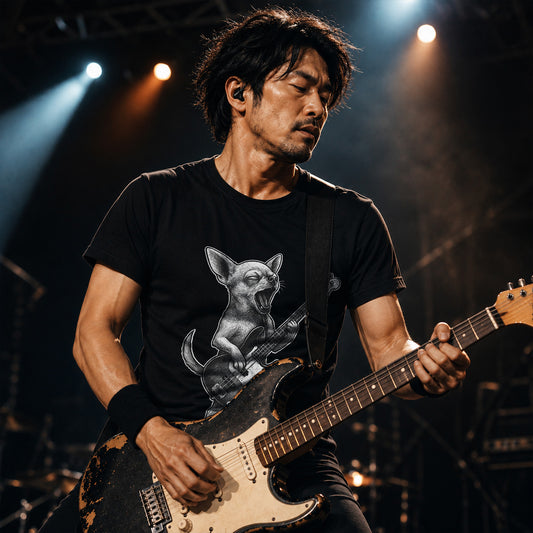チワワ ベース ギター Tシャツ|犬好き・ベーシスト・バンド・可愛い・面白い・音楽好きに人気