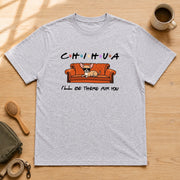 Chihuahua Sofa Club チワワ ソファでくつろぐTシャツ|フロントプリント