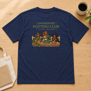 Dachshund Potting Club Tiny Paws ダックスフンド 盆栽 観葉植物 植え替え Tシャツ|バックプリント