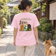 Sakura Garden Club Poodle トイプードル 桜 盆栽 春ガーデニング Tシャツ|バックプリント