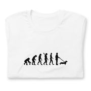 犬 tシャツ 犬イラスト ダックスフンド 面白い 人間の進化