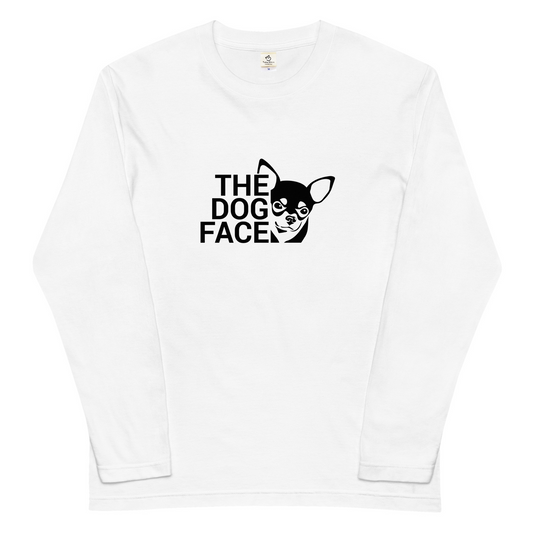 犬 ロン t 犬 長袖 t シャツ いぬ 犬イラスト チワワ犬 THE DOG FACE