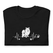 犬 tシャツ 犬イラスト ポメラニアン ハートビート|アダルト&キッズサイズ