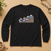 Maltese Hiking Club マルチーズハイキング部 ロンT 長袖Tシャツ｜フロントプリント