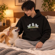 Chanoyu Spitz | 茶道 日本スピッツ 和風 お茶会 犬 パーカー | フロントのみプリント