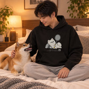 Badminton Spitz V1 | 一回やったし。 バドミントン 犬 おもしろ 日本スピッツ パーカー | フロントのみプリント