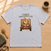 CORGI ORIGAMI CLUB 折り紙コーギー Tシャツ｜フロントプリント