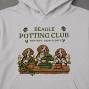 Beagle Potting Club ビーグル鉢植え倶楽部 パーカー フーディ｜フロントプリント