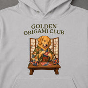Golden Origami Club  ゴールデンレトリバー 折り紙クラブ「着物と折り紙」 パーカー フーディ｜フロントプリント