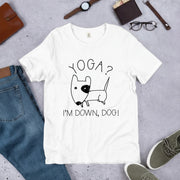 ヨガポーズ犬 犬Tシャツ | ヨガ好き・犬好きに人気