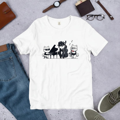 犬ジャズバンド ポメラニアンTシャツ | 音楽好き・犬好きに人気