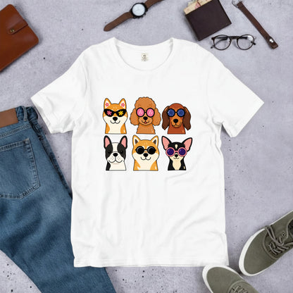 サングラス犬グループ 犬Tシャツ | 夏・おしゃれ好きに人気