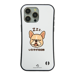 ケース いぬ 犬 イラスト   フレンチブルドッグ いびきがBGM ケース iPhone8, SE2, SE3 ~ ケースiPhone17シリーズ
