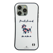 ケース いぬ 犬 イラスト ダックス フンド ママ  Dachshund mama  ケース iPhone8, SE2, SE3 ~ ケースiPhone17シリーズ