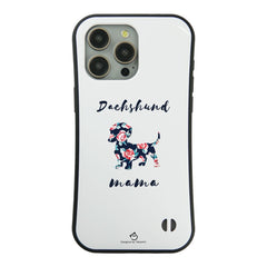 ケース いぬ 犬 イラスト ダックス フンド ママ  Dachshund mama  ケース iPhone8, SE2, SE3 ~ ケースiPhone17シリーズ