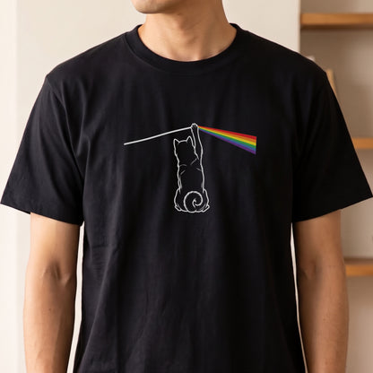 光のプリズムと柴犬 グラフィックTシャツ
