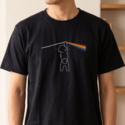光のプリズムとトイプードル グラフィックTシャツ