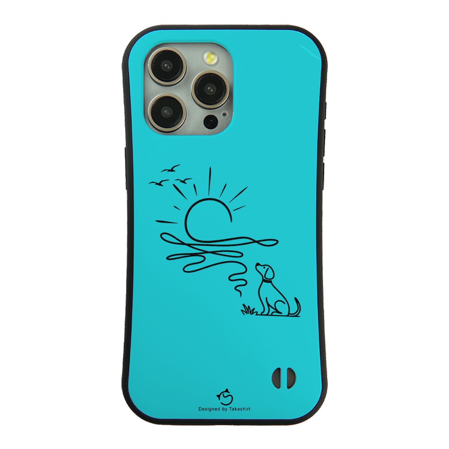 ケース いぬ 犬 イラスト  犬 エコ バッグ 朝日と犬の線画 ケース iPhone8, SE2, SE3 ~ ケースiPhone17シリーズ