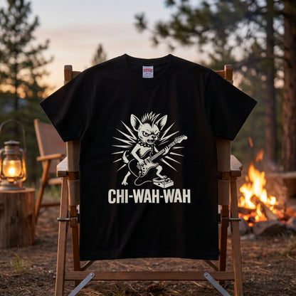 Chi-Wah-Wah チワワ ロック ギター Tシャツ｜犬好き・ロック好き・エレキギター・面白い・かっこいいに人気