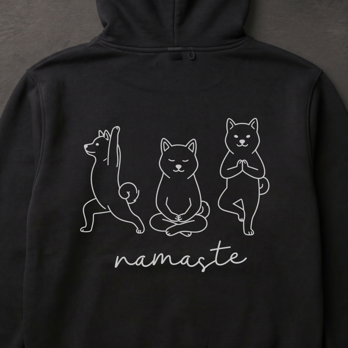 Shiba Inu namaste 柴犬 ヨガ パーカー ｜バックプリント