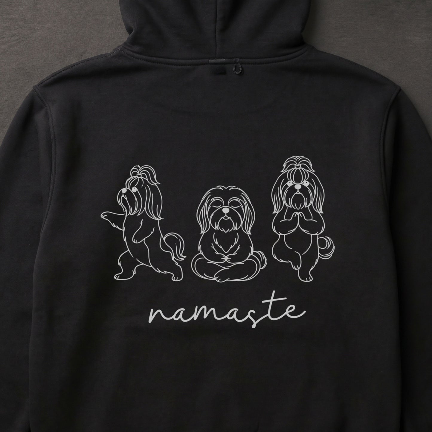 Shih Tzu namaste シーズー ヨガ パーカー ｜バックプリント