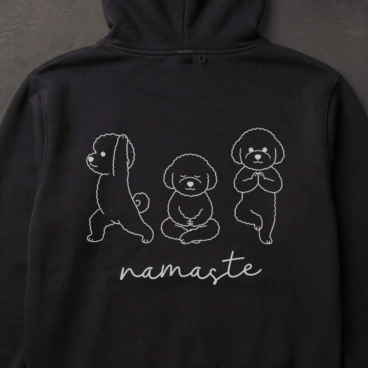 Bichon Frise namaste ビションフリーゼ ヨガ パーカー ｜バックプリント