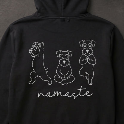 Schnauzer namaste シュナウザー ヨガ パーカー ｜バックプリント